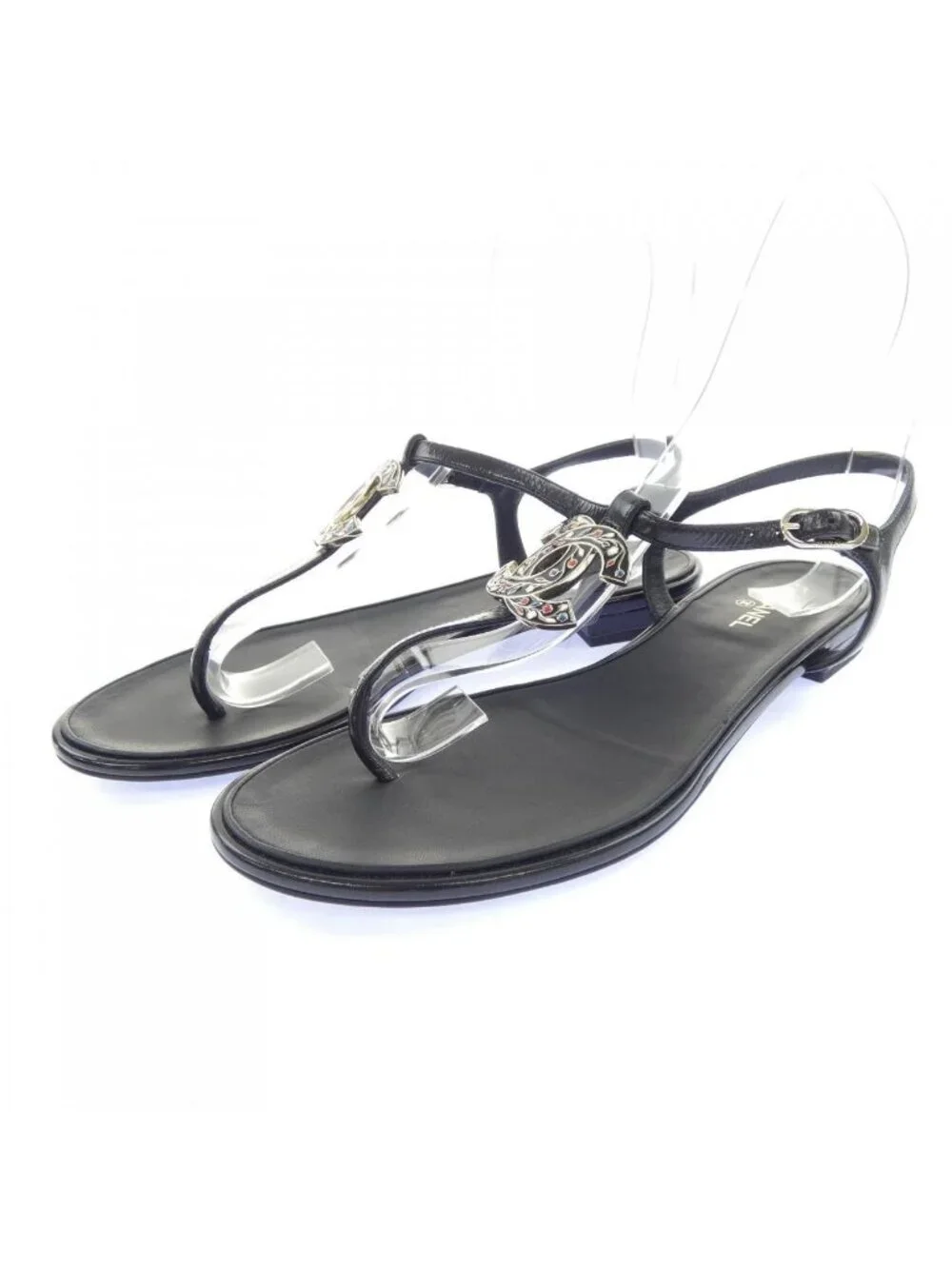 Chanel Thongs Sandals Black